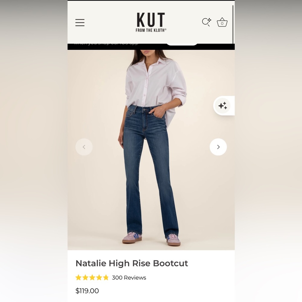 Brand NWT KUT from the Kloth Women's Blue High Rise Bootcut Jeans